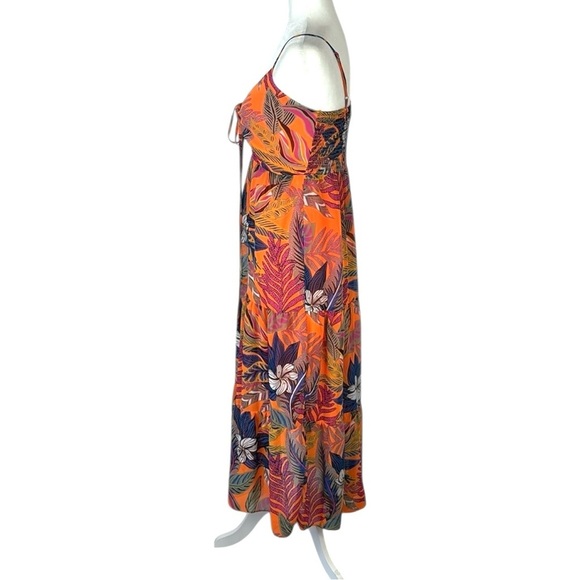 NINE WEST Women's Chiffon Halter Tie Maxi W/Front Cutout Size Small NWT - Picture 4 of 7